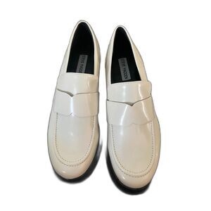 Steve Madden White Preppy Lotto Loafer 8